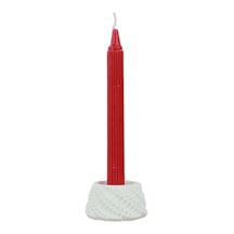 Mumluk Şamdan Tealight Ve İnce Mum Uyumlu Ejderha Yumurtası Model - Beyaz