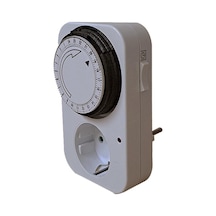 XKOREN Priz Tipi Mekanik Analog Zaman Saati 24 Saat Günlük Programlama 15 Dk Zaman Aralığı Tak Kullan 3500W 220-240V