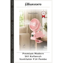 Premium Modern Stil Kullanışlı Vantilatör F14 Pembe