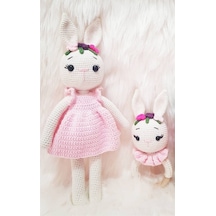 Amigurumi Organik Örgü Oyuncak Tavşan ve Çıngırak