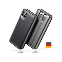 Woyax Dahili Type-C ve Lightning Kablolu 10000mAh Powerbank 22.5W Hızlı Led Ekranlı Taşınabilir Şarj Cihazı