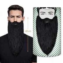 Siyah Renk Lastikli Uzun Takma Sakal 40 Cm 5264 "