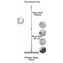Nobera Teleskopik Su Çekpası - 360 Esnek Başlıklı Fayans Ve Yer Çekpası 50cm 65-105 Cm Ayarlanabilir Sap