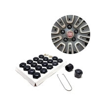 Düz Bijon Kapağı Sökme Aparatlı 20 Li Set Siyah 19 mm (01) (Sts Oto Aksesuar)