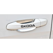 Skoda Kapı Kolu Ve Jant Sticker Seti 8 Adet