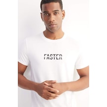 Defacto Erkek T-shirt D7811ax/wt34-27332 Beyaz