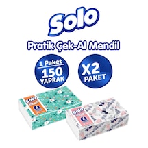 Solo Çek Al Mendil Desenli 150 Li X 2 Paket