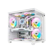 Orion Cube 3x Tuştan Değişen Rgb Fanlı M-atx Boş Bilgisayar Kasası Beyaz
