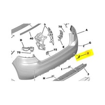 Peugeot 308 Arka Tampon Çeki Kapak 2014-2022 1610767280 1.2 Vtı, 1.5 Hdı, 1.2 Thp, 1.6 Hdı, 1.6 L Thp