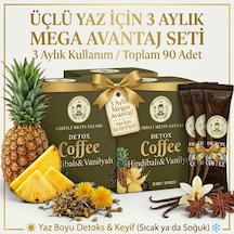Premium Detox Coffee - 3 Aylık Kullanım / 3 X 30 Adet Kahve Giritli Metin Efendi Çözünebilir