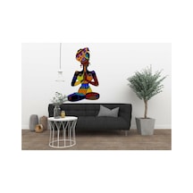 Meditasyon Yapan Afrikalı Kadın Duvar Sticker 50x70 Cm