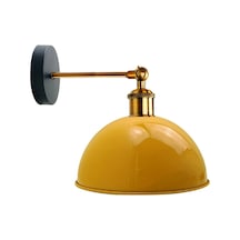 Riolight Vintage,retro,rustik Açık Sarı 1xe27 Eskitme Duylu Masallı Tekli Duvar Aplik Şapka Çap:23cm Rio Light