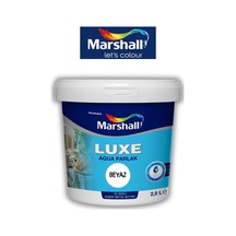 Luxe Aqua Parlak Su Bazlı Akrilik Dekoratif Dönüşüm Boyası 2,5 Litre Ahşap Ve Metal Boyası Beyaz,beyaz