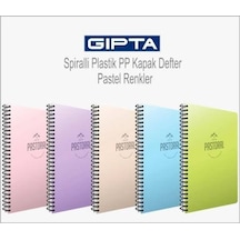 Pastoral Spiralli Pp Kapak Defter 17x24cm 60 Yaprak Çizgili 4 Lü Paket 3249 Karışık, Çok Renkli