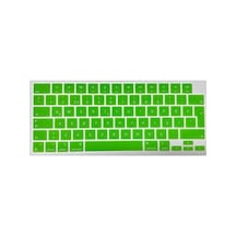 Arabulalaca Apple Macbook Uyumlu Air 13.6 Inç A3449 A3240 A3113 A2681 M2 / M3 / M4 / M5 Işlemcili Türkçe Q Silikon Klavye Koruyucu Yeşil