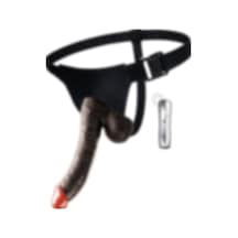 Hızlı Express Belden Bağlamalı 22 CM Titreşimli Realistik Zenci Vibratör Penis