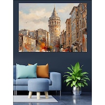 Ahşap Tablo Galata Kulesi Ve Tarihi İstanbul
