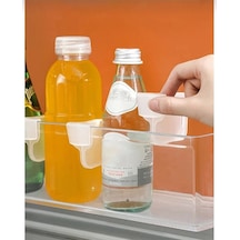Buzdolabı Raf Ayırıcı Ayarlanabilir Dolap Çekmece Düzenleyici 4 Adet Plastik Turuncu Diğer