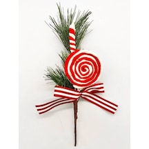 Yılbaşı Çam Dalı Sosyete Çubuk Şekerli 29 Cm