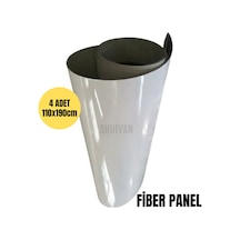 Karavan Banyo Duş Duvarı 110x190cm 4'lü Set Fiber Panel - Beyaz-1044