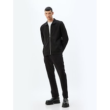Koton Chino Pantolon Gabardin Cep Detaylı Düğmeli Pamuklu Siyah 5wam40038hw Siyah
