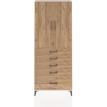 Arges Dolap 3 Raflı 5 Çekmeceli 2 Kapaklı 88x30x221 Aytaşı-çam Aytaşı