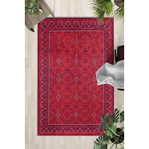 Kaymaz Taban Yıkanabilir Halı Mutfak, Salon, Yatak Odası İçin Modern Dijital Baskı Halı Slnhal152 - 613 Çok Renkli