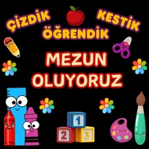 Mezuniyet Temalı Renkli Okul Panosu Figür Seti Hazır Kesim Sınıf Süsü 02 7