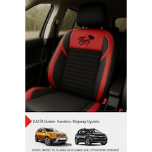 Thor Tay Tüyü Oto Koltuk Kılıfı Dacia Sandero-stepway-duster Uyumlu Kırmızı
