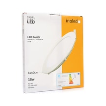 İnoled 18w Yuvarlak Sıva Altı Led Panel Beyaz-6500k