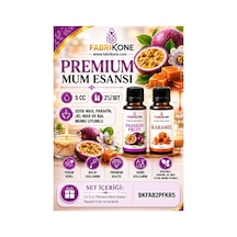 Premium Mum Esansı 5 Cc 2'li Set - Passion Fruit, Karamel - Soya Wax, Parafin, Jel Wax Ve Bal Mumu Uyumlu Bkfab2pfkr5 Karışık