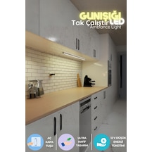 Mutfak Tezgah Altı Led Işık Bar Aç Kapa Günışığı Yapışkanlı 1 Metre - Lambader Gun5