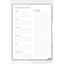 Haftalık Planlayıcı - A4 Ebat Yapılacaklar - 30 Yaprak - Weekly Planner - 2708 Çok Renkli