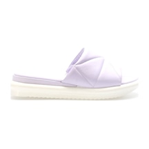 Hakiki Deri Kadın Düz Terlik 227zaop04 Lila