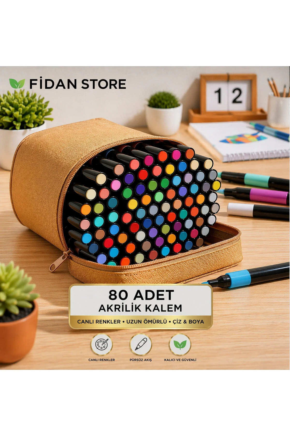 Akrilik Kalem Seti Profesyonel Marker Boya Kalem Seti