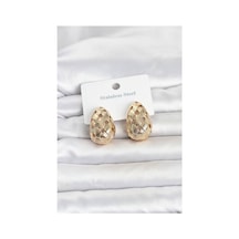 316l Çelik Gold Renk Motifli Damla Kadın Küpe Tj-bkp11829 Evimdeyokyok