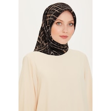 Armine İpek Eşarp 2025 Kış - 9258-04 Sura - Siyah Taş