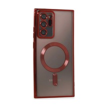 Samsung Uyumlu  Galaxy Note 20 Ultra Kılıf Kross Magneticsafe Kapak - Kırmızı 0.2M-Çok Renkli