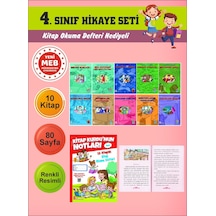 4.sınıflar İçin Okumayı Sevdiren 10 Lu Hikaye Seti 7 Kitap Okuma Defteri Hediyeli