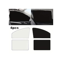 Hightower 4 Adet Evrensel Manyetik Araç Yan Cam Perdesi Gümüş Siyah Termal Yalıtım