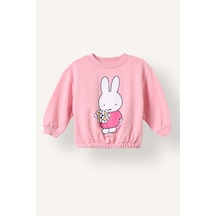 Defacto Miffy Regular Fıt Bisiklet Yaka Kalın Sweatshirt Kız Bebek I2161a526aupn149 Pembe-pn149