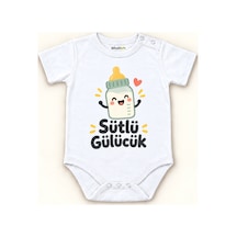 Babylimon Sütlü Gülücük Beyaz Kısa Kollu Çıtçıtlı Bebek Zıbını Beyaz - Sütlü Gülücük - 928161924 Beyaz - Sütlü Gülücük