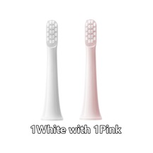 1beyaz İle 1pink-sonic Elektrikli Diş Fırçası Xıaomı T100 Beyazlatma Yumuşak Vakum Dupont Değiştirme Kafaları Temiz Kıl