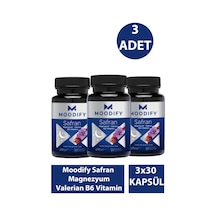 Moodify Safran Magnezyum Valerian B6 Vitamin 3 x 30 Kapsül