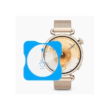 Huawei Watch Gt6 41mm Uyumlu Kolay Takılabilir Takma Aparatlı Temperli Cam Ekran Koruyucu