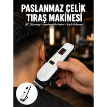 Hepsi 2025 Model Şarjlı Dijital Saç Sakal Tıraş Makinesi Islak Kuru Kullanıma Uygun Yeni Nesil Najmaddin 1 - 2 Saat