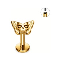 Willowhaven 1 Adet Hipoalerjen Titanyum Kulak Burun Dudak Piercing Uniseks Parti 1.2x8mm Altın Altın