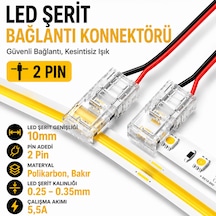 10mm Cob+smd Şerit+kablo T-l Bağlantı Konnektörü 5 Adet