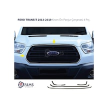 Ford Transit 2013-2019 4 Parça Paslanmaz Çelik Krom Ön Panjur Çerçevesi