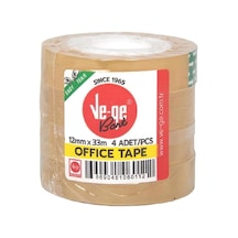 Ayrex Ve-ge Selefon Bant Office Tape, 12mm X 33m, 4 Adet 1